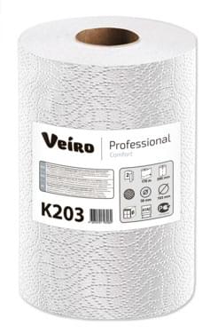 Полотенца бумажные в рулонах Veiro Professional Comfort, цвет белый, 2 слоя, длина рулона 150 м (K203)