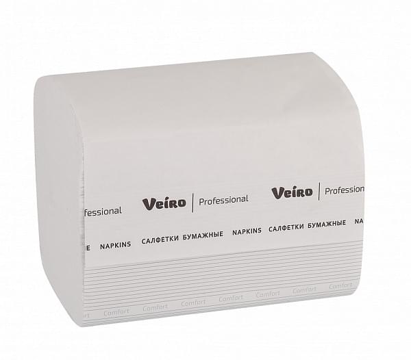 Салфетки бумажные Z-сложение Veiro Professional Premium, цвет белый, 1 слой, 250 листов, 111*225 мм (NZ316)
